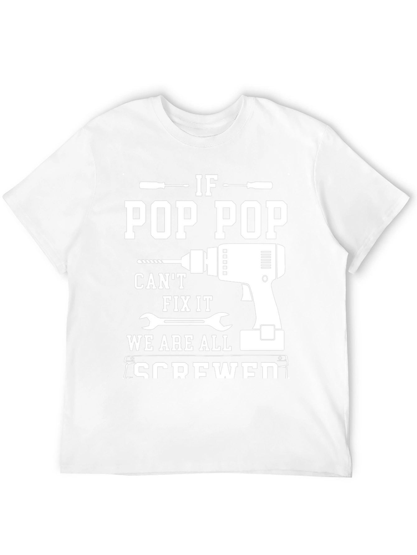 Camiseta Negra If Pop Pop Cant Fix It