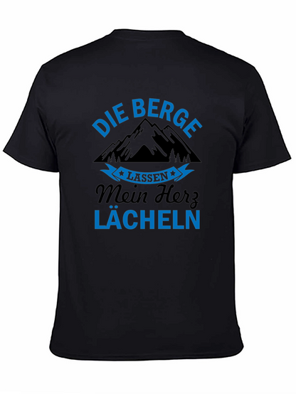 Camiseta Negra Die Berge Alemán
