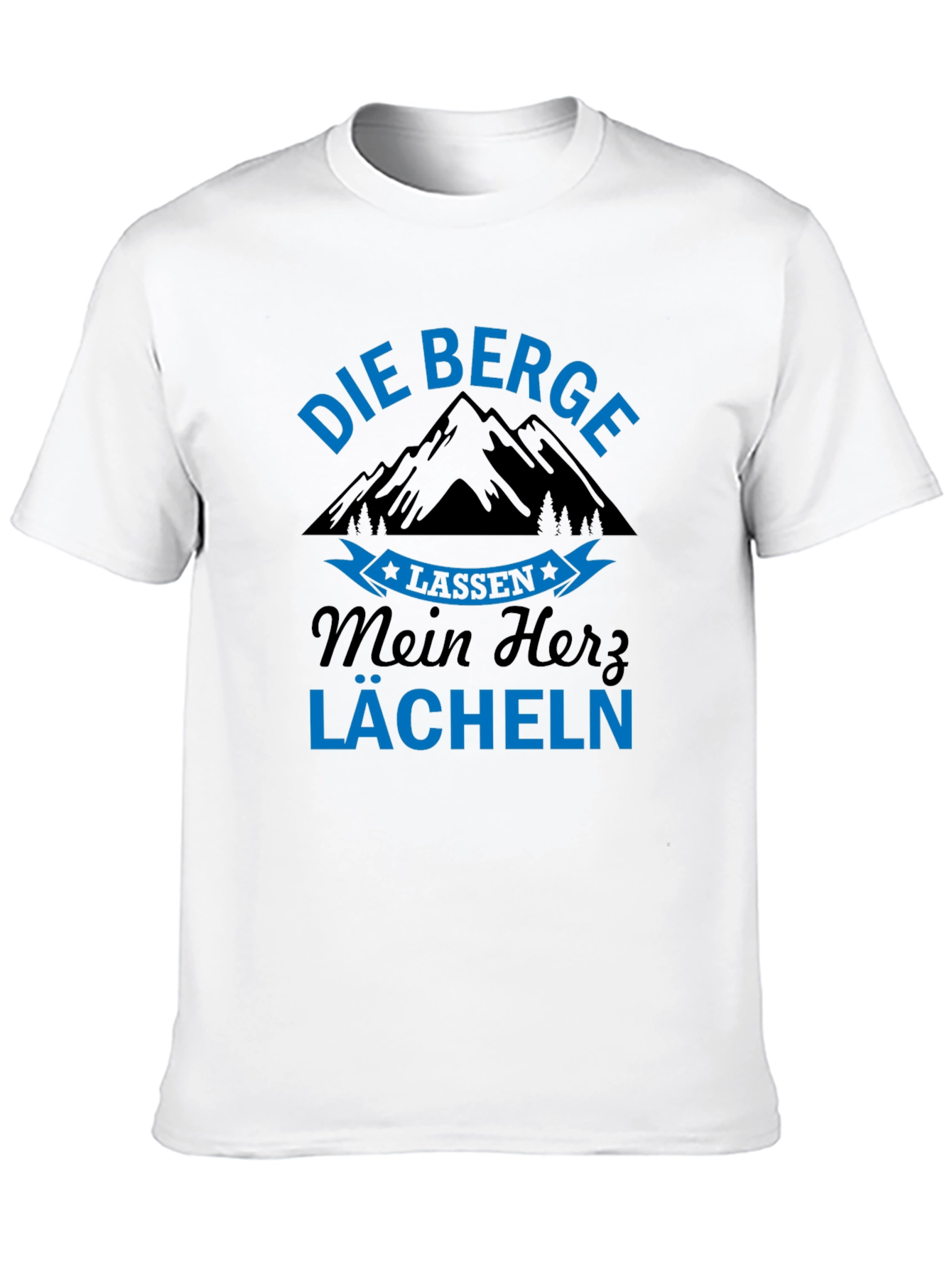 Camiseta Negra Die Berge Alemán