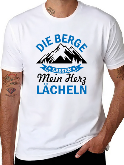 Camiseta Negra Die Berge Alemán