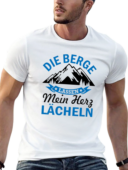 Camiseta Negra Die Berge Alemán