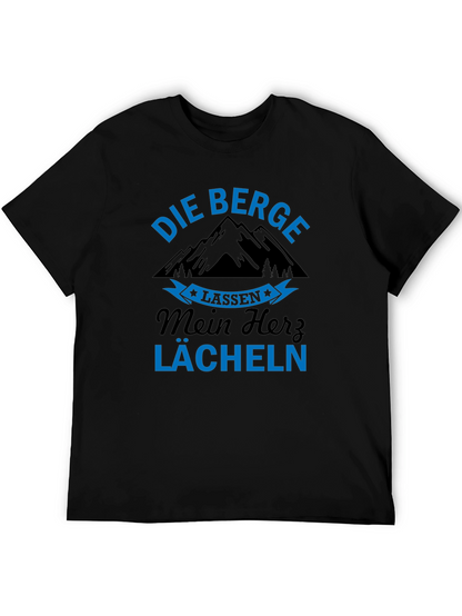 Camiseta Negra Die Berge Alemán