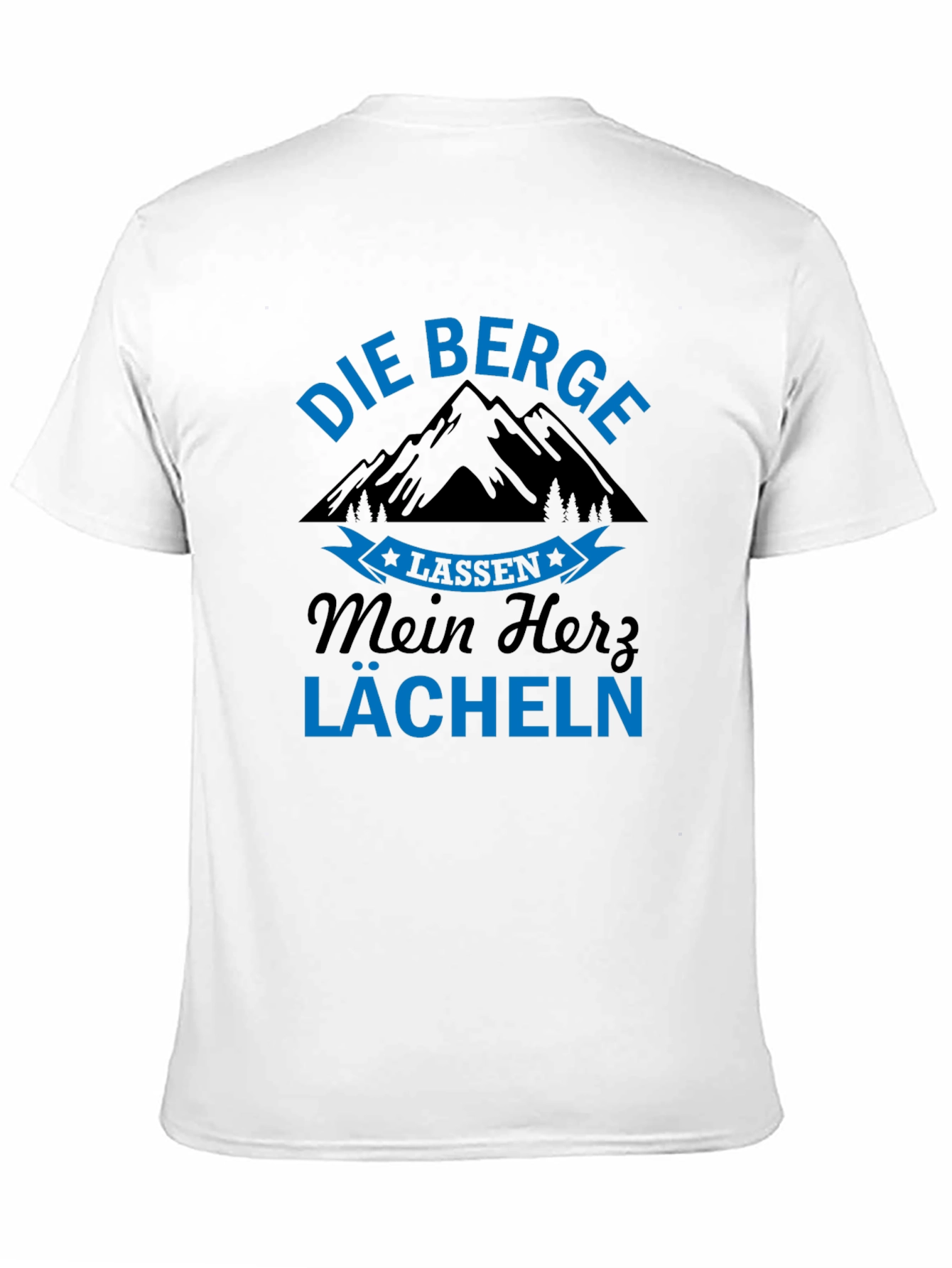 Camiseta Negra Die Berge Alemán