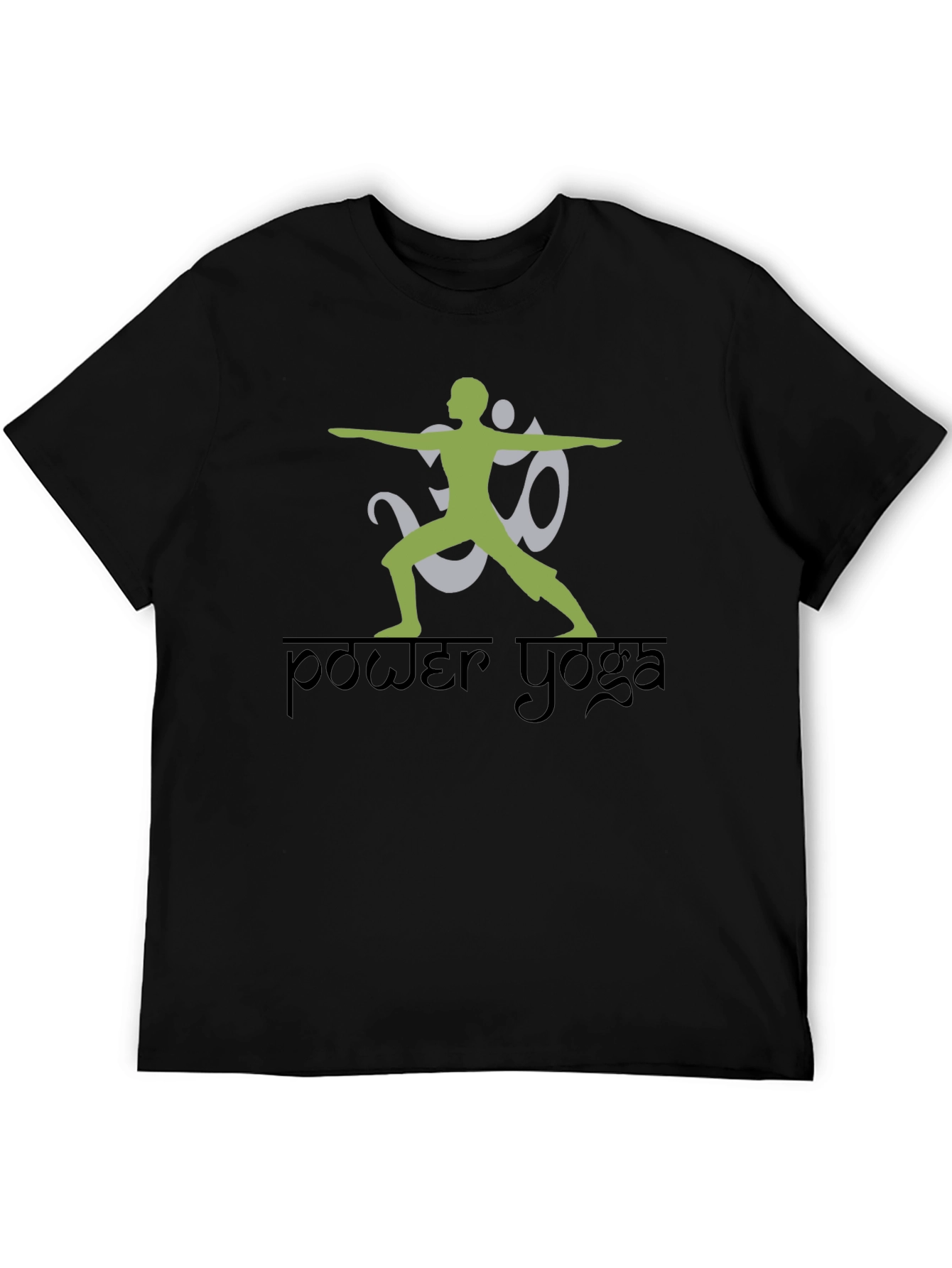 Camiseta Negra Power Yoga Diseño Único