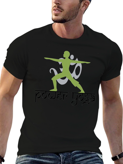 Camiseta Negra Power Yoga Diseño Único
