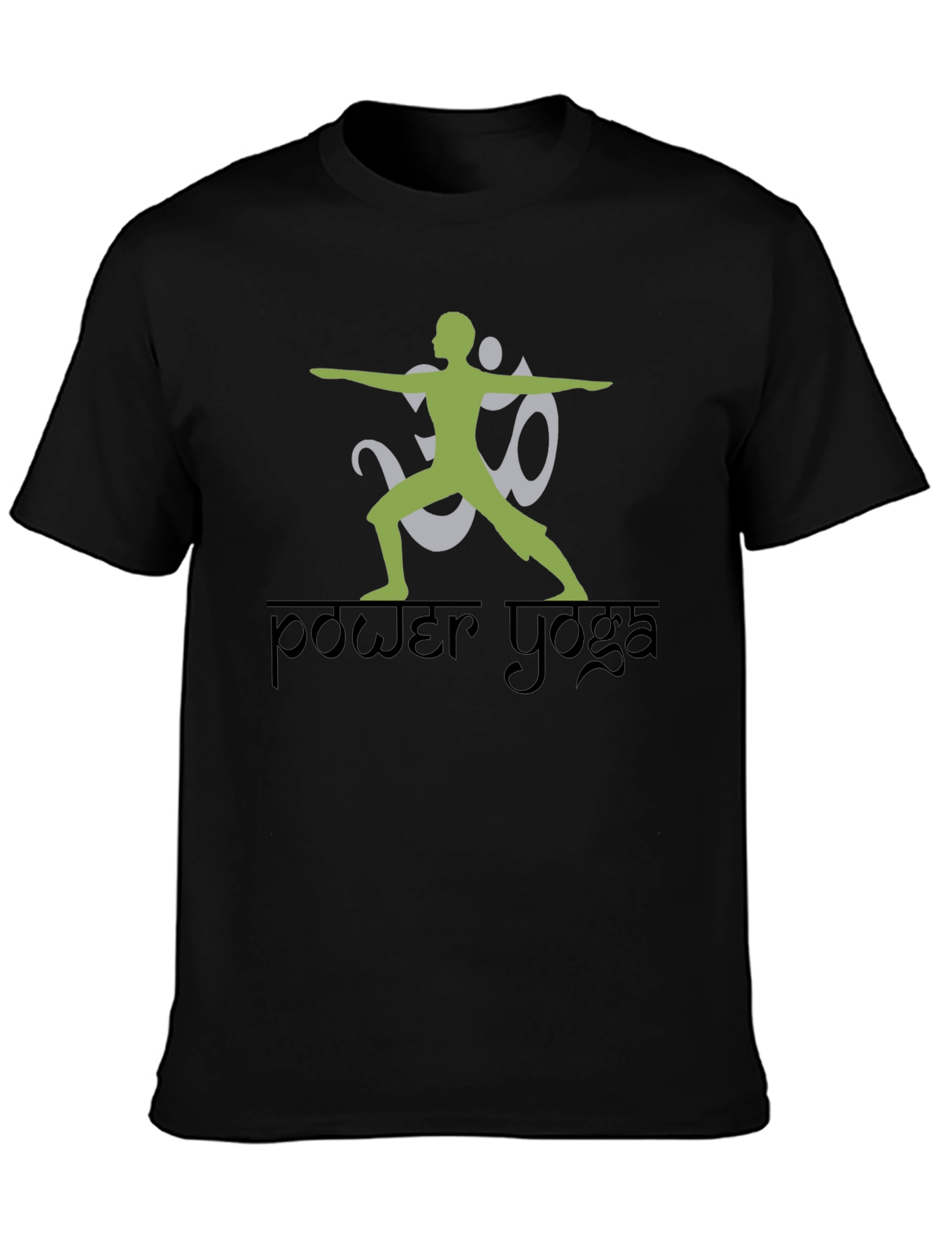 Camiseta Negra Power Yoga Diseño Único