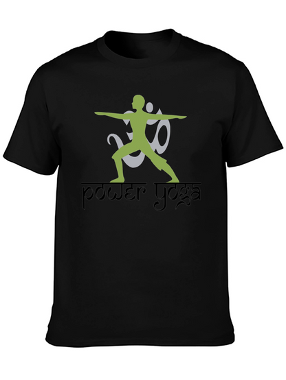 Camiseta Negra Power Yoga Diseño Único