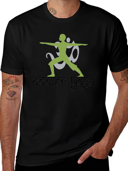 Camiseta Negra Power Yoga Diseño Único
