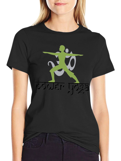 Camiseta Negra Power Yoga Diseño Único