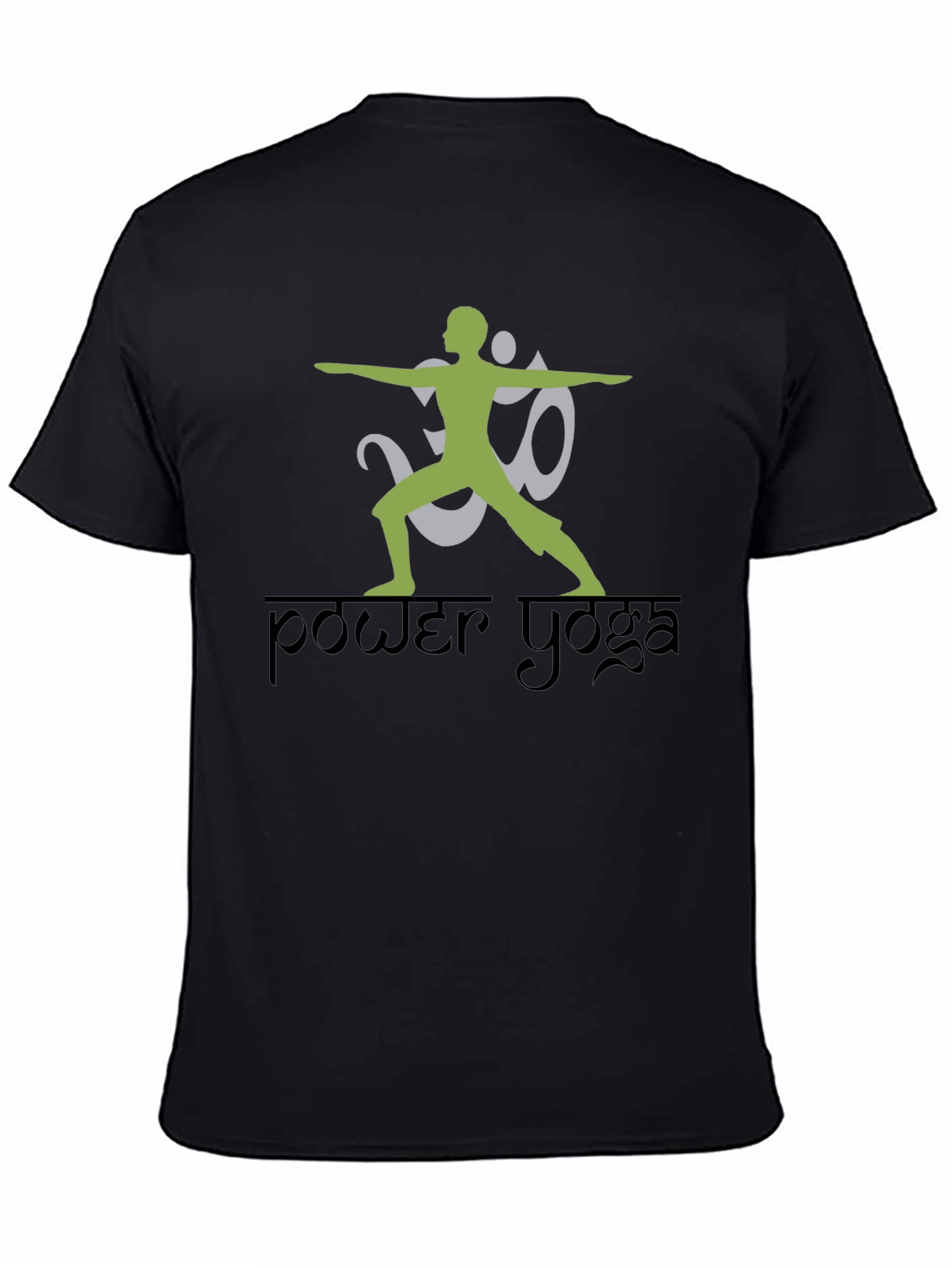 Camiseta Negra Power Yoga Diseño Único