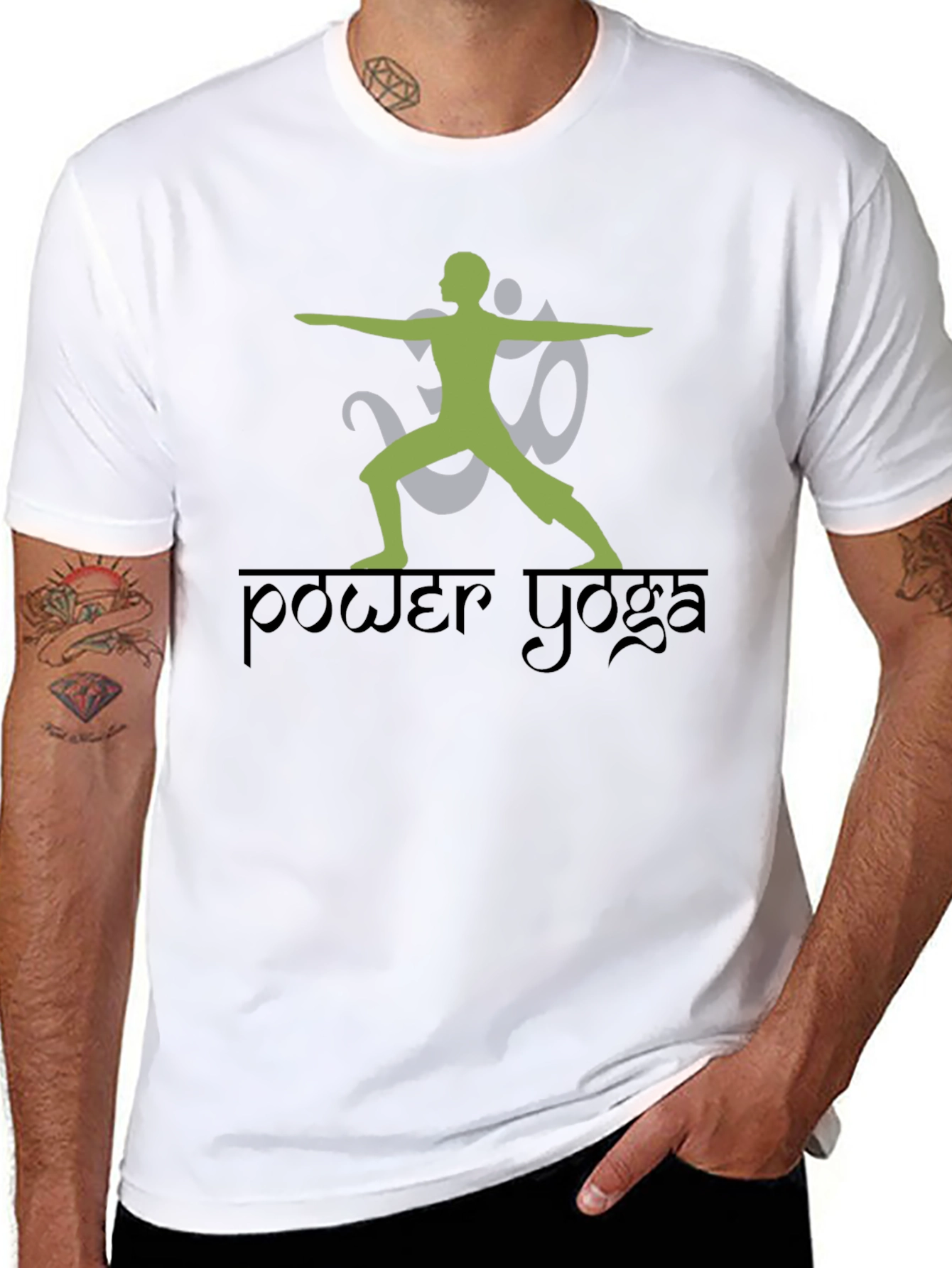 Camiseta Negra Power Yoga Diseño Único