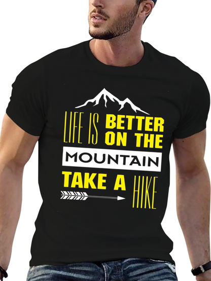 Camiseta Negra de Montaña - Aventura y Estilo