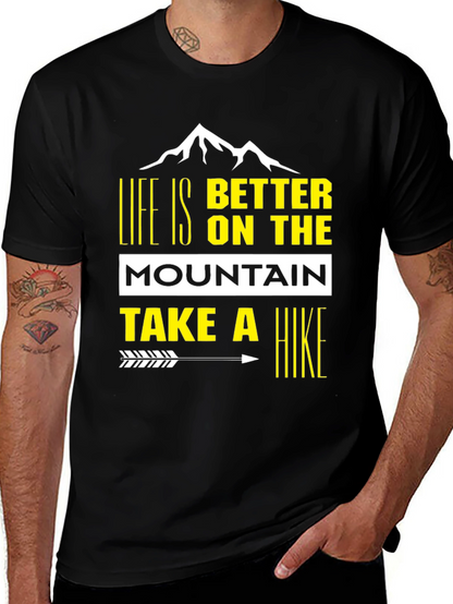 Camiseta Negra de Montaña - Aventura y Estilo