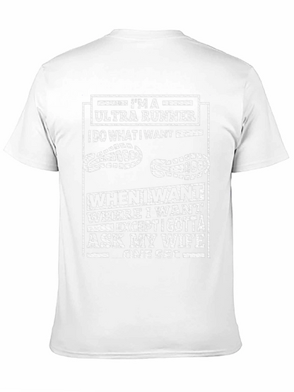 Camiseta Negra Ultra Runner Le Pregunto a Mi Esposa