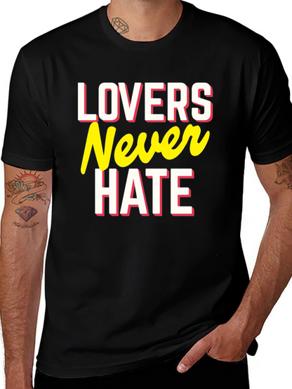 Camiseta Negra Lovers Never Hate