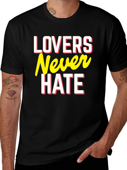 Camiseta Negra Lovers Never Hate