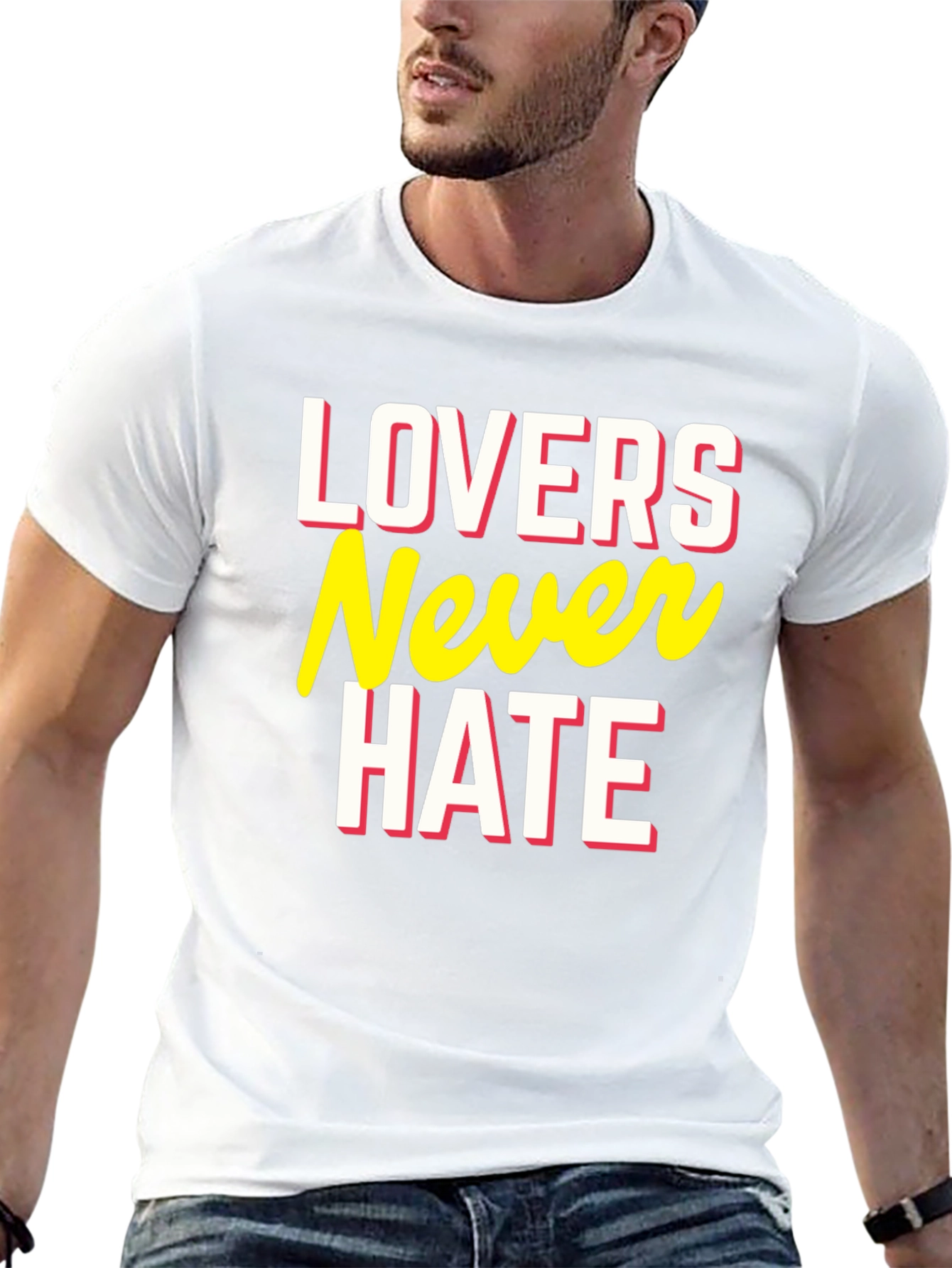 Camiseta Negra Lovers Never Hate
