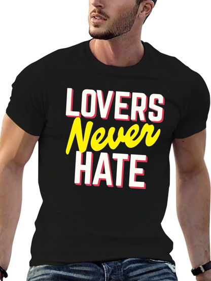 Camiseta Negra Lovers Never Hate