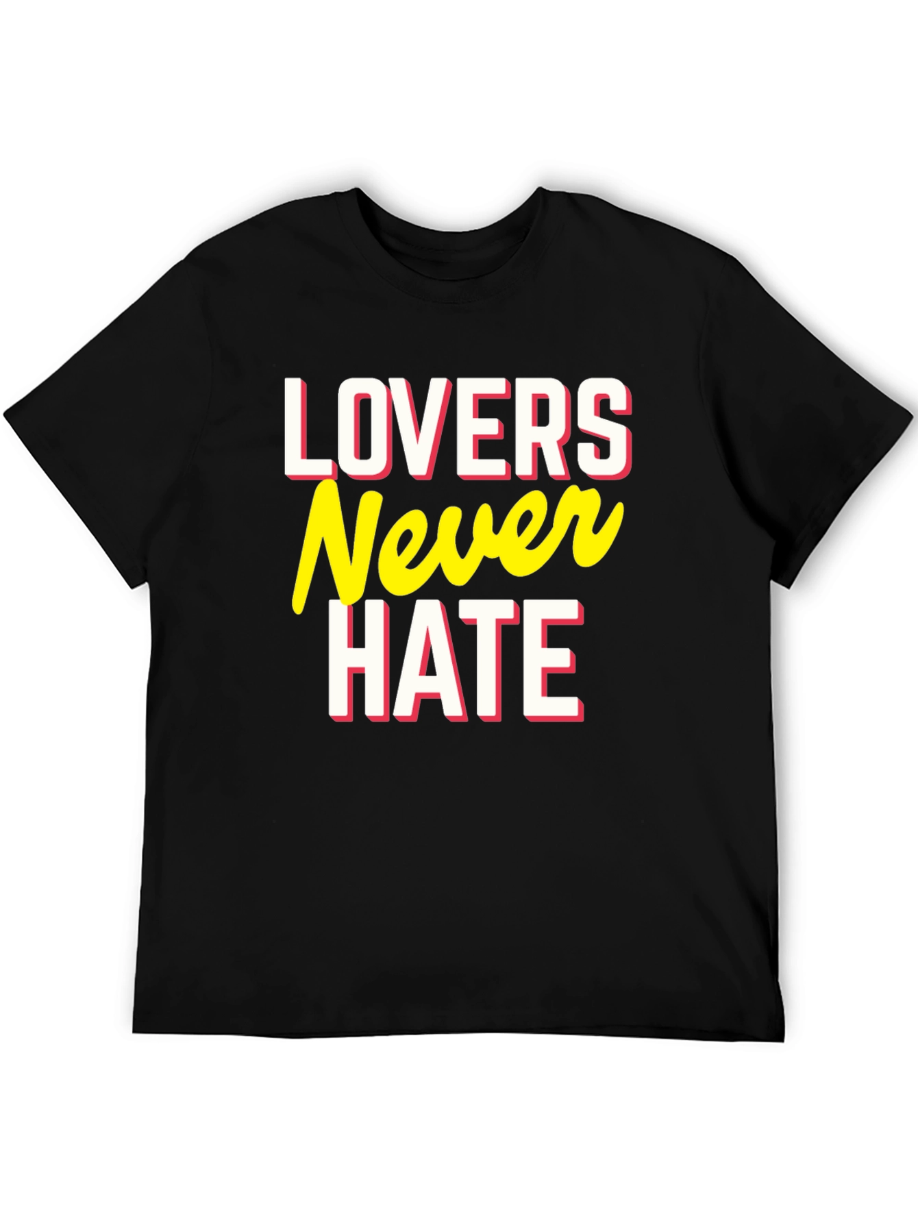Camiseta Negra Lovers Never Hate