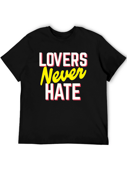 Camiseta Negra Lovers Never Hate
