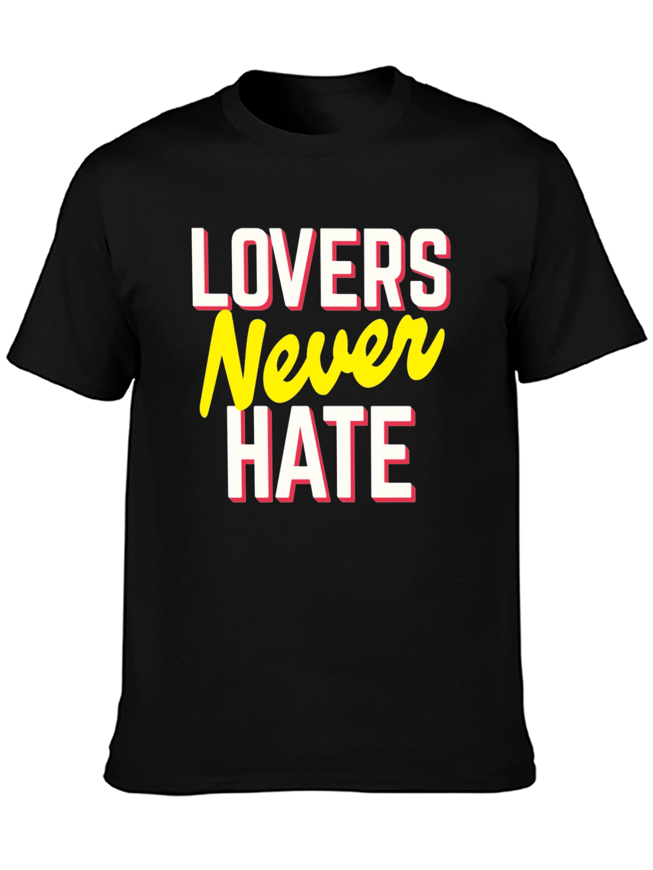 Camiseta Negra Lovers Never Hate