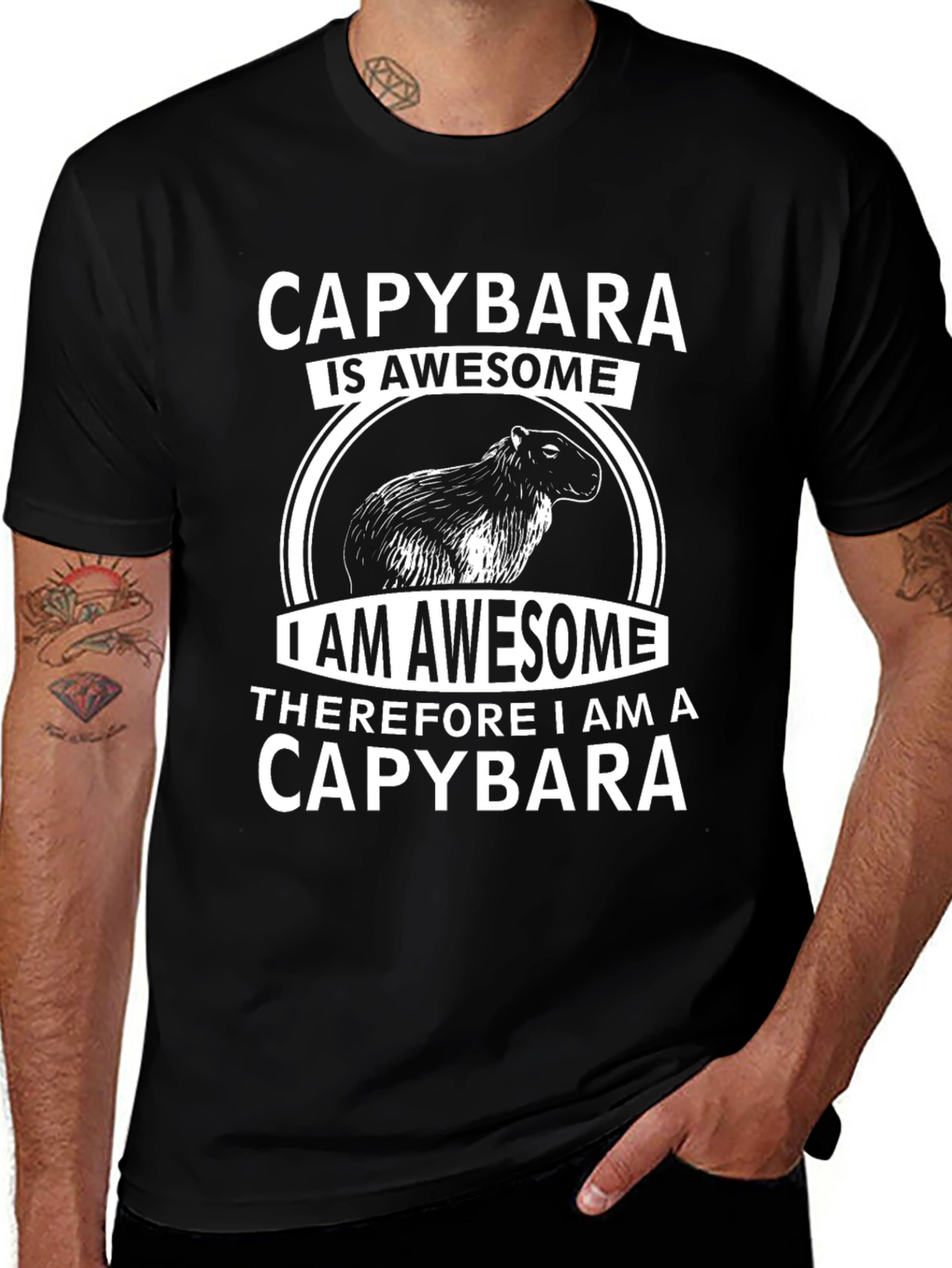 Camiseta Capybara Awesome - Diseño Original