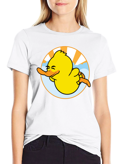 Camiseta Negra Pato Sonriente