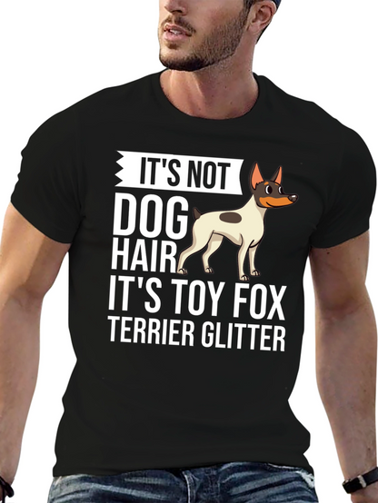 Camiseta Negra Toy Fox Terrier Glitter
