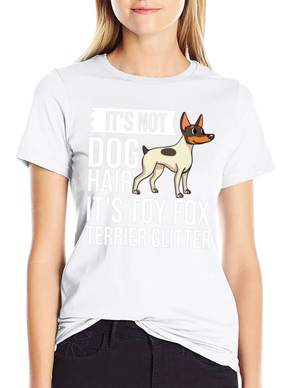 Camiseta Negra Toy Fox Terrier Glitter