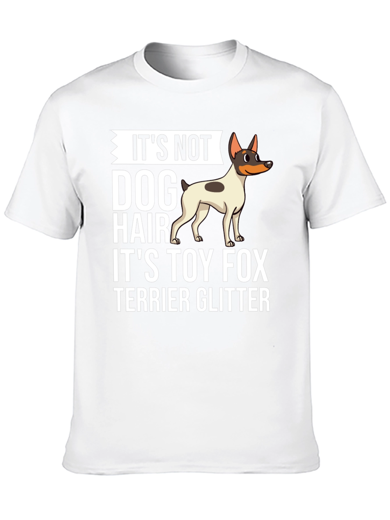 Camiseta Negra Toy Fox Terrier Glitter