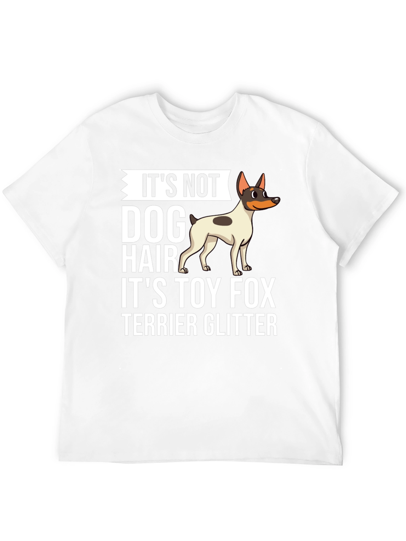 Camiseta Negra Toy Fox Terrier Glitter