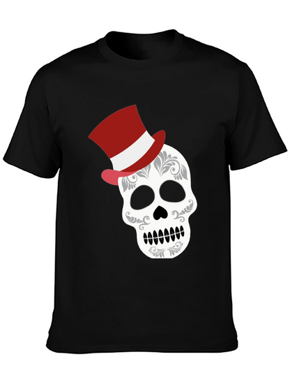 Camiseta Calavera Elegante con Sombrero - Diseño Único