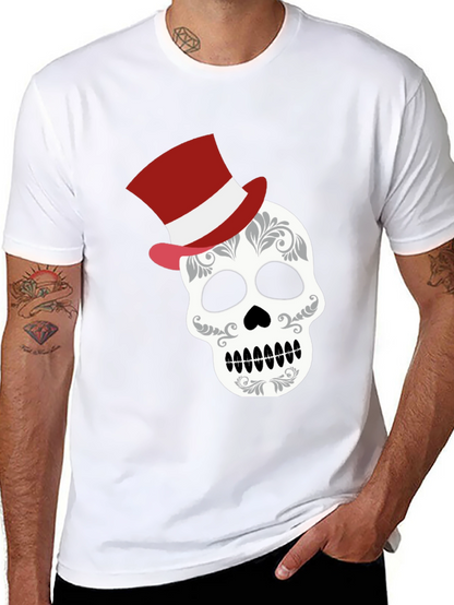 Camiseta Calavera Elegante con Sombrero - Diseño Único