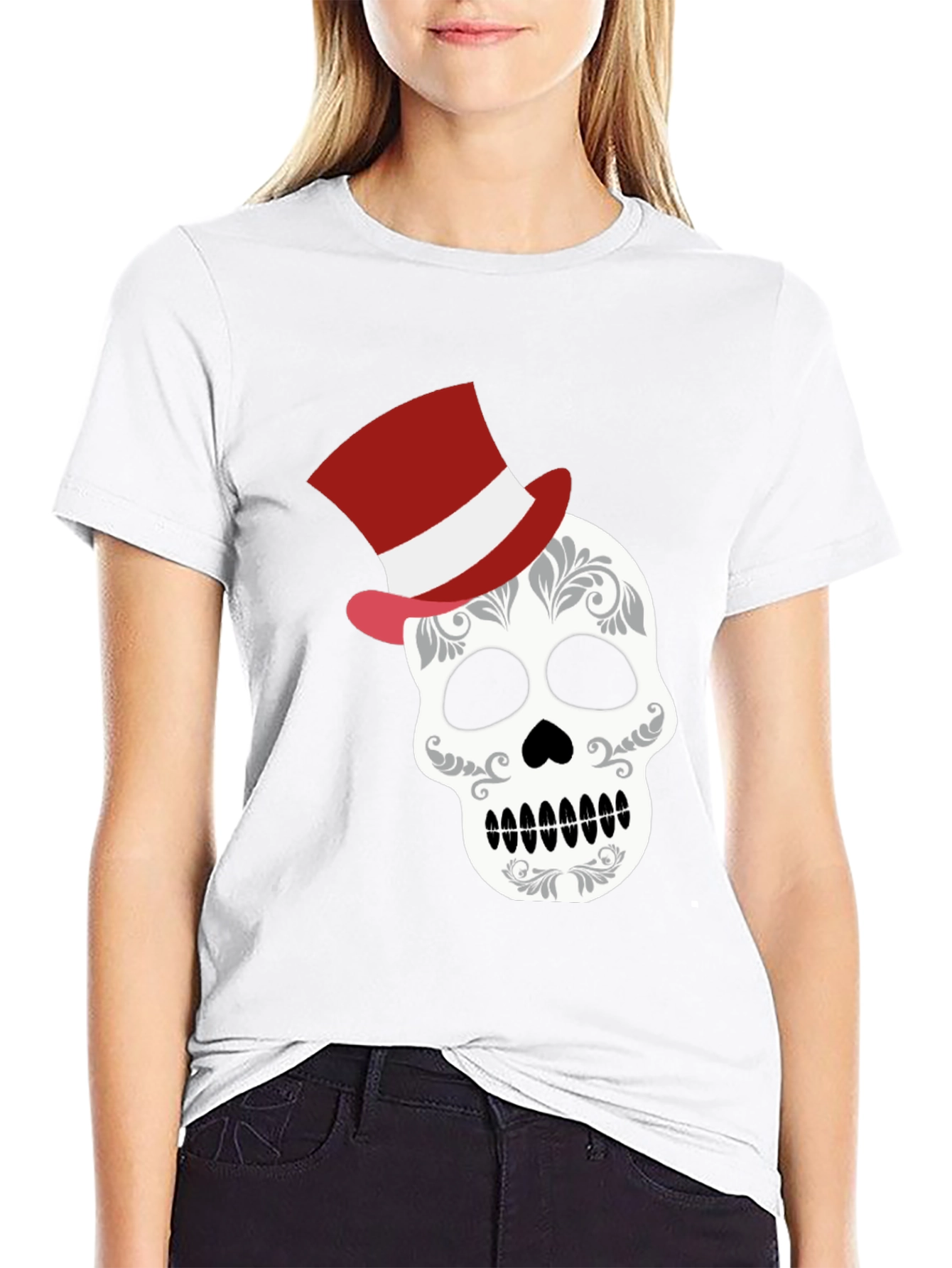 Camiseta Calavera Elegante con Sombrero - Diseño Único