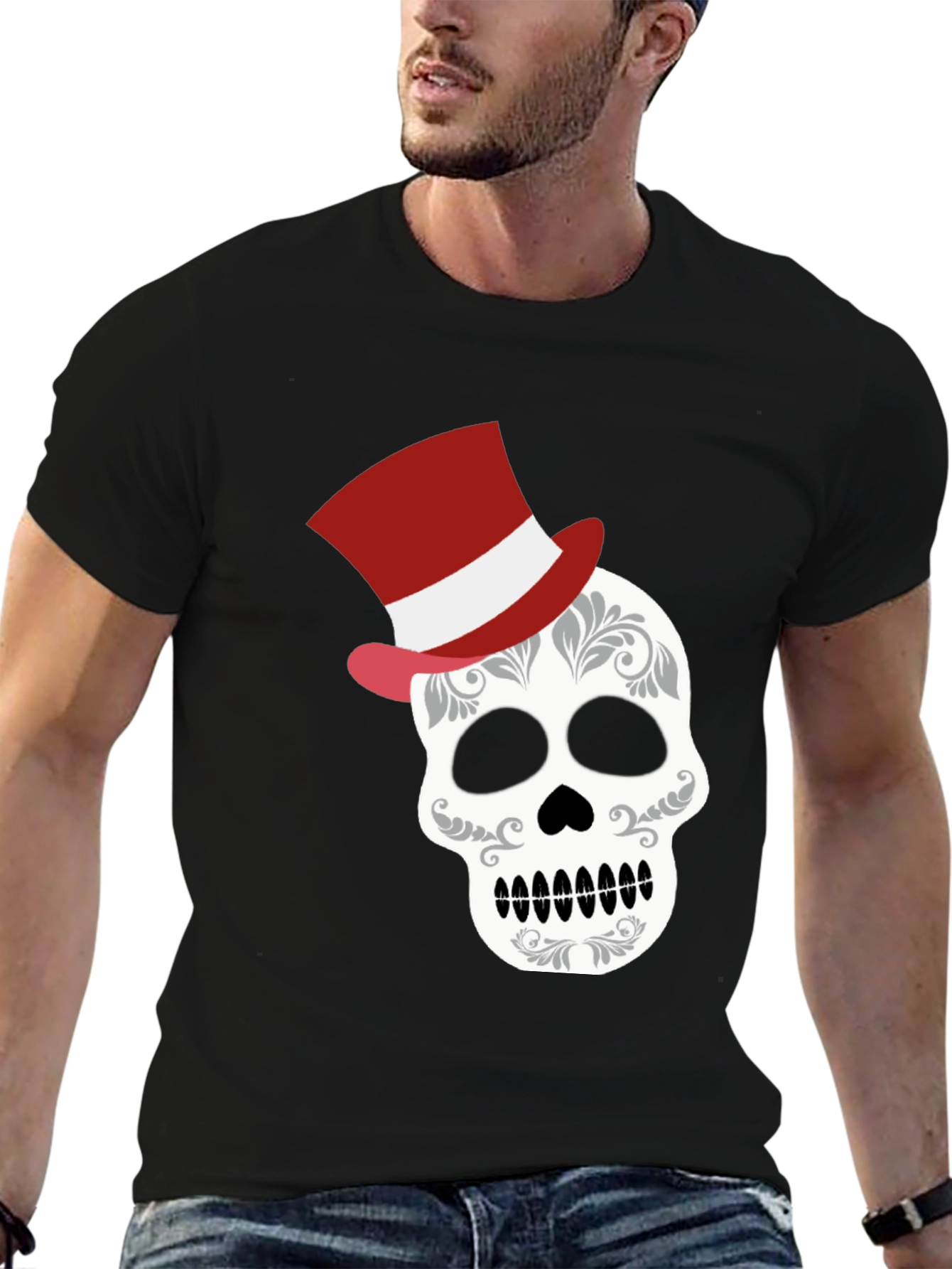 Camiseta Calavera Elegante con Sombrero - Diseño Único
