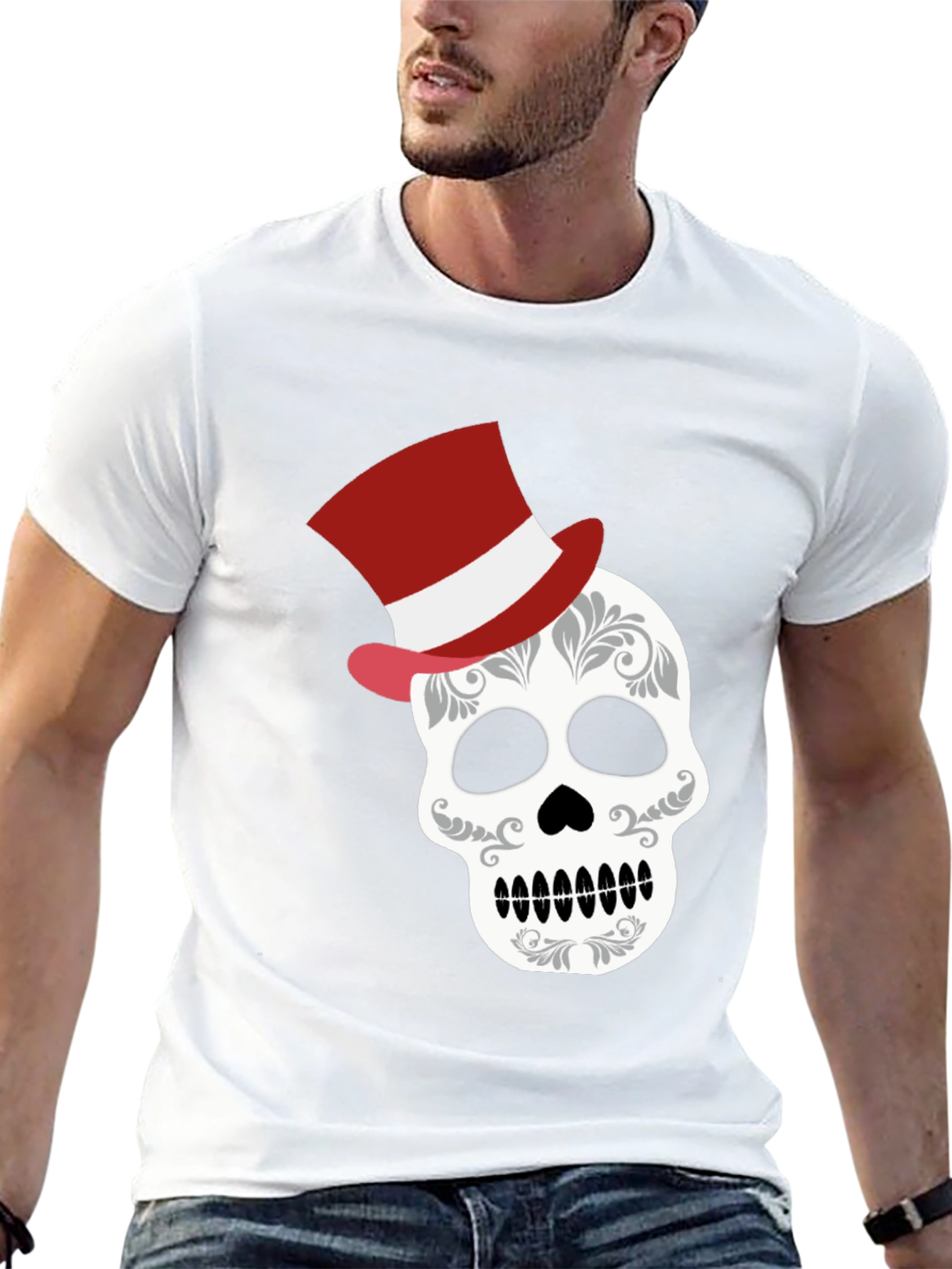 Camiseta Calavera Elegante con Sombrero - Diseño Único