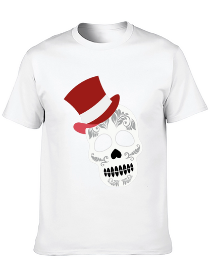 Camiseta Calavera Elegante con Sombrero - Diseño Único