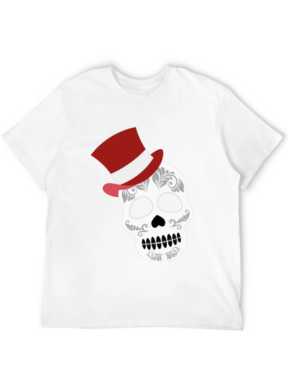 Camiseta Calavera Elegante con Sombrero - Diseño Único