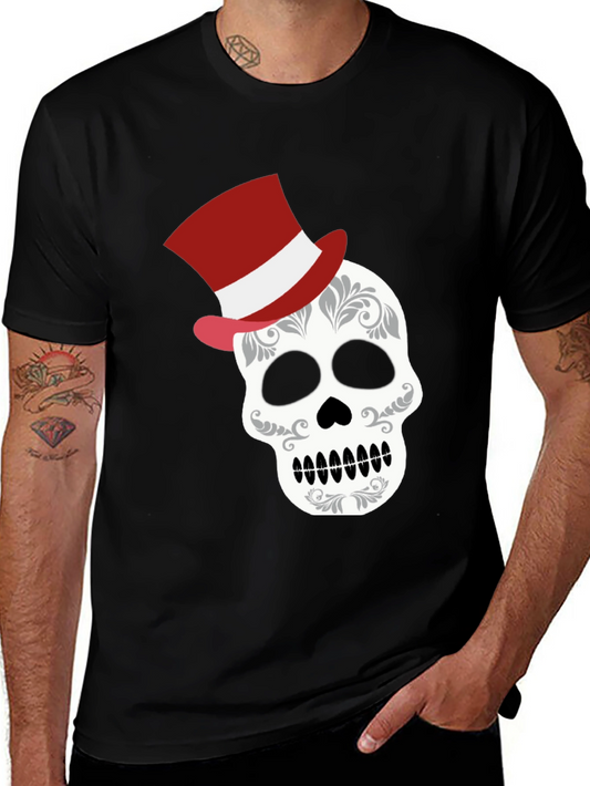 Camiseta Calavera Elegante con Sombrero - Diseño Único