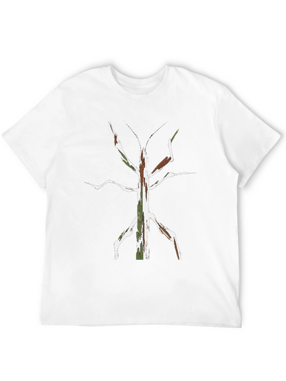 Camiseta Negra con Diseño de Insecto Palo Camuflado