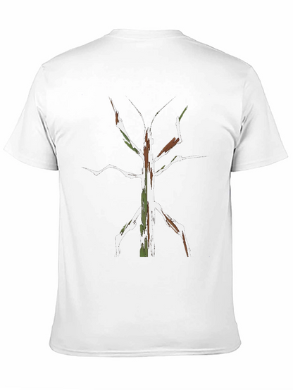 Camiseta Negra con Diseño de Insecto Palo Camuflado