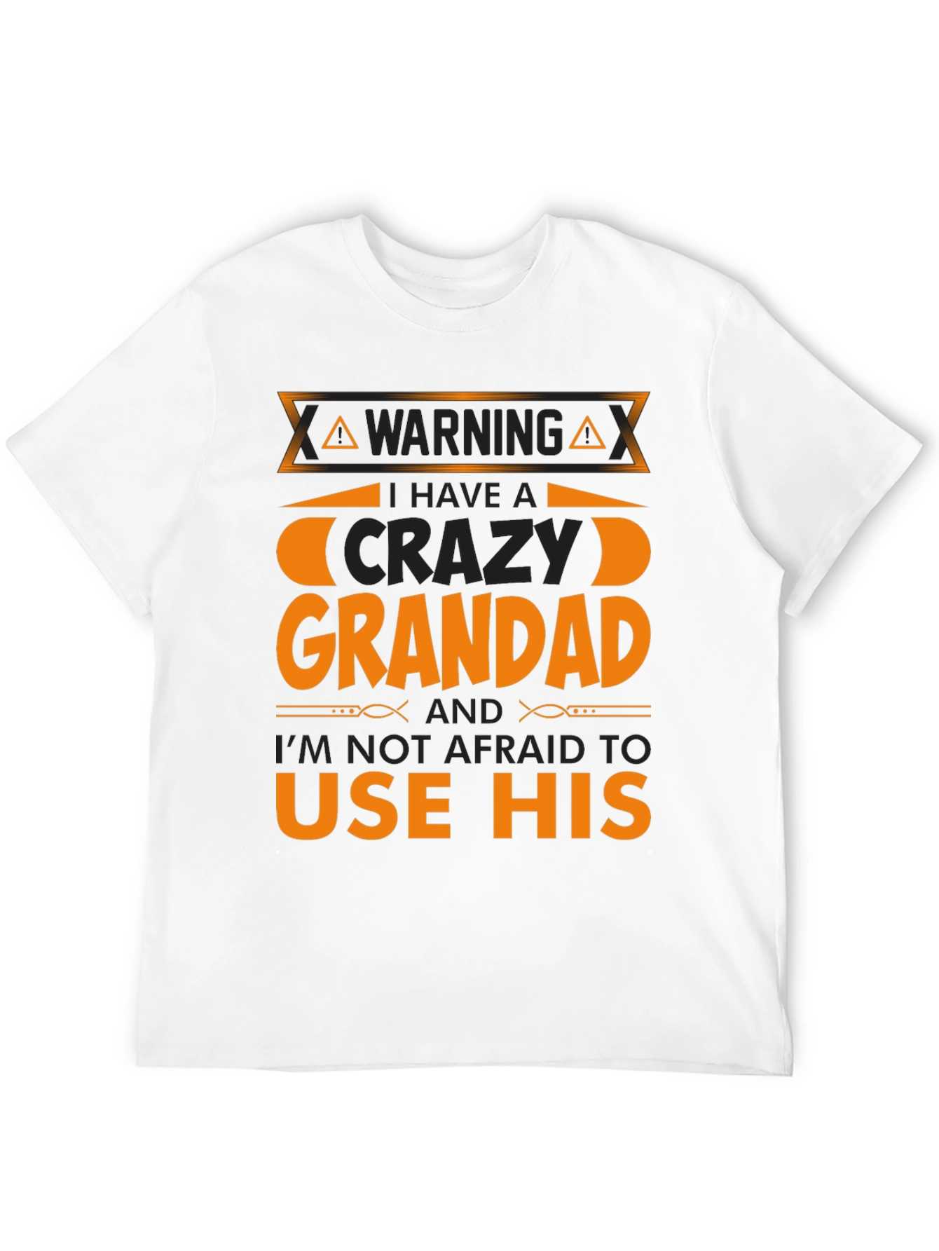 Camiseta Negra con Diseño Abuelo Loco