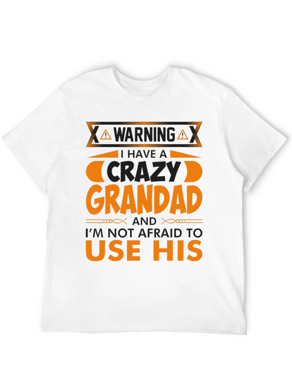 Camiseta Negra con Diseño Abuelo Loco