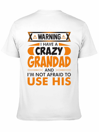 Camiseta Negra con Diseño Abuelo Loco