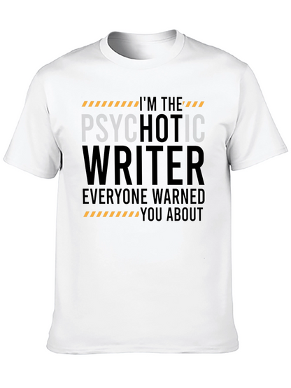 Camiseta Negra: Escritor Psicótico Advertido