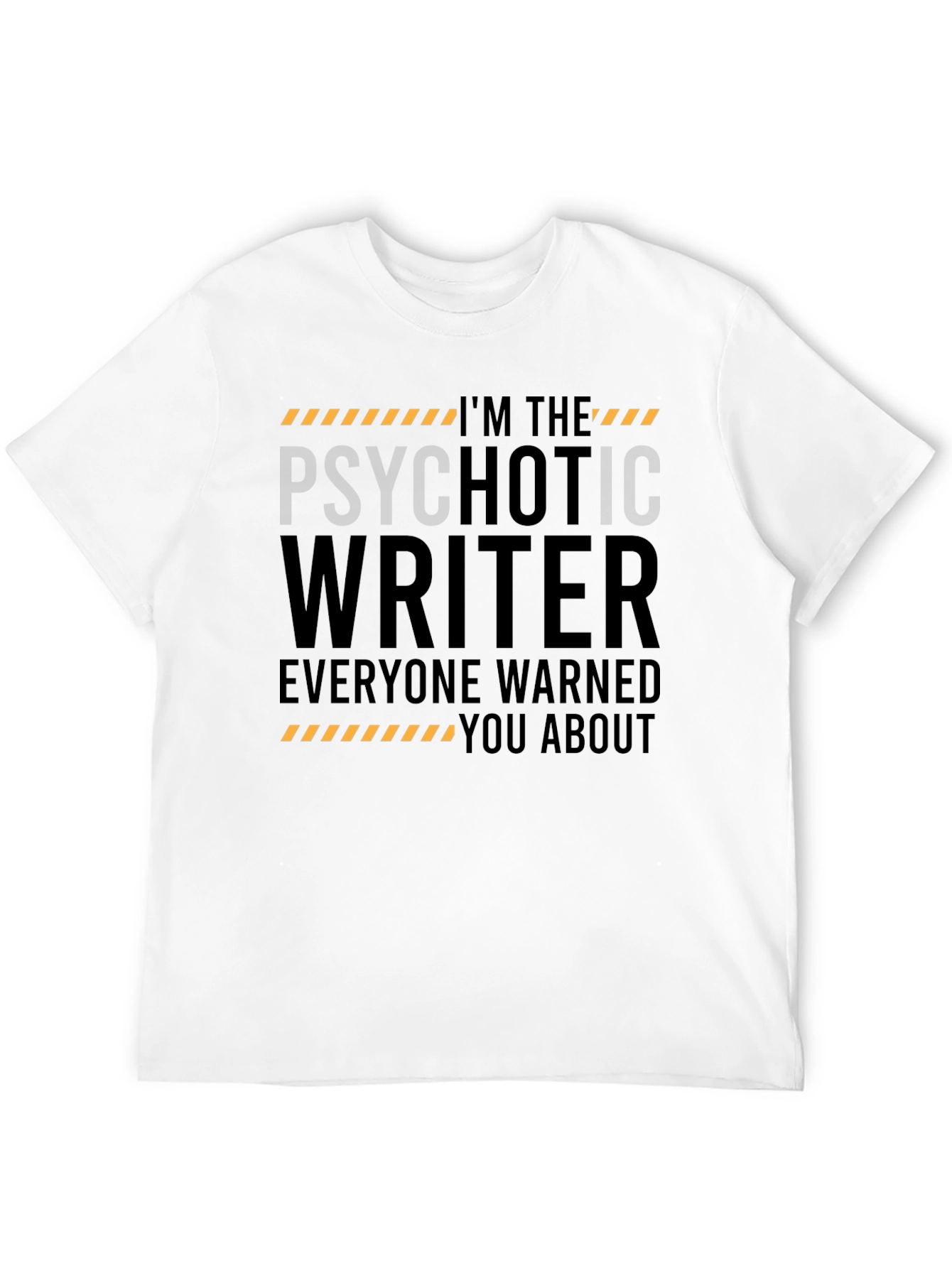 Camiseta Negra: Escritor Psicótico Advertido
