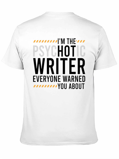Camiseta Negra: Escritor Psicótico Advertido