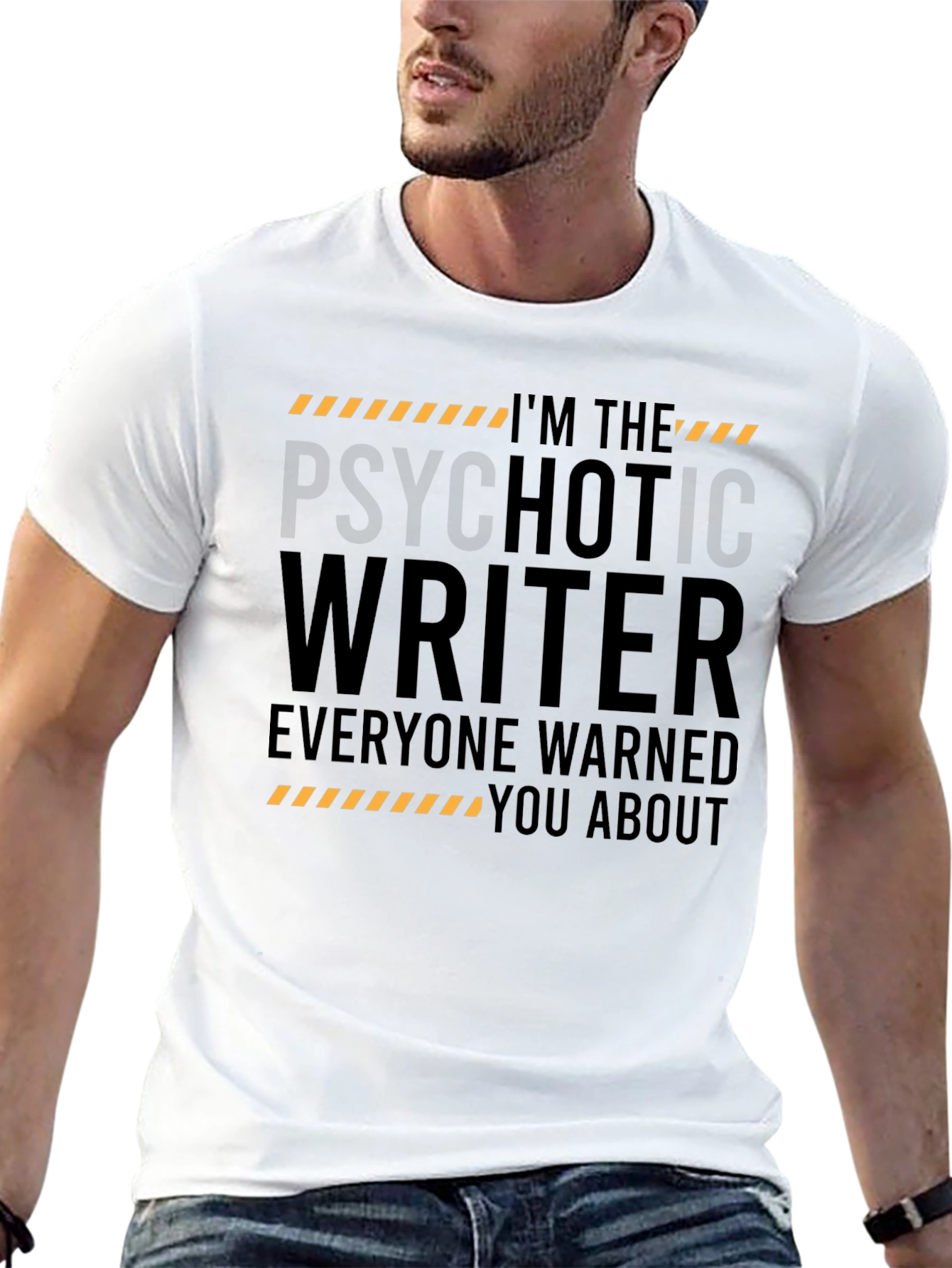 Camiseta Negra: Escritor Psicótico Advertido