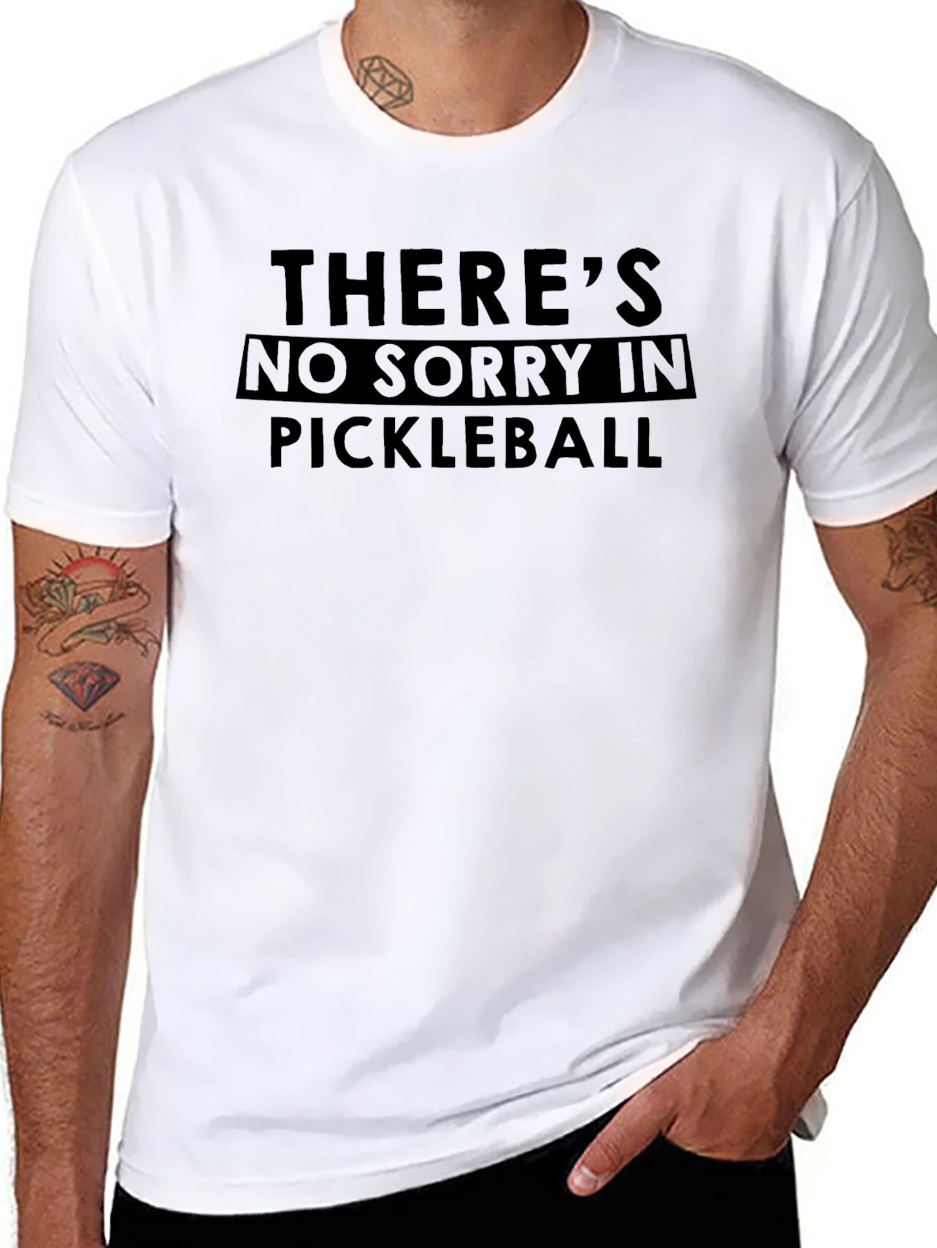 Camiseta Negra: Sin Arrepentimientos en Pickleball