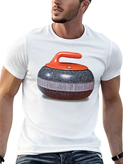 Camiseta Hombre Diseño Piedra de Curling